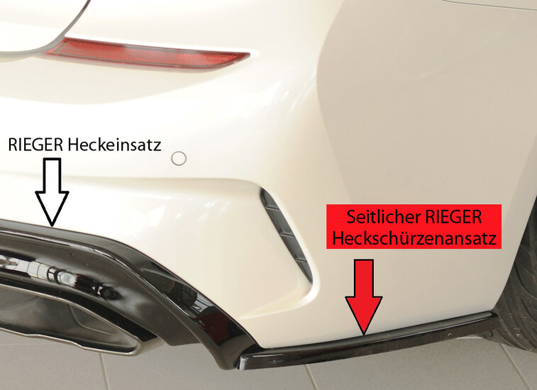 Rieger Tuning achterbumper aanzetstuk lateraal, rechts BMW 3-Serie G20/21