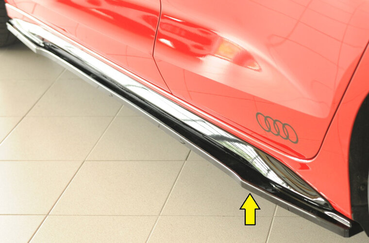 Rieger Tuning sideskirt aanzetstuk Links Audi A3 / S3 [GY]