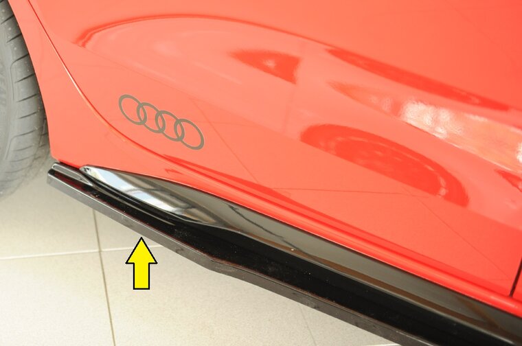 Rieger Tuning sideskirt aanzetstuk Rechts Audi A3 / S3 [GY]