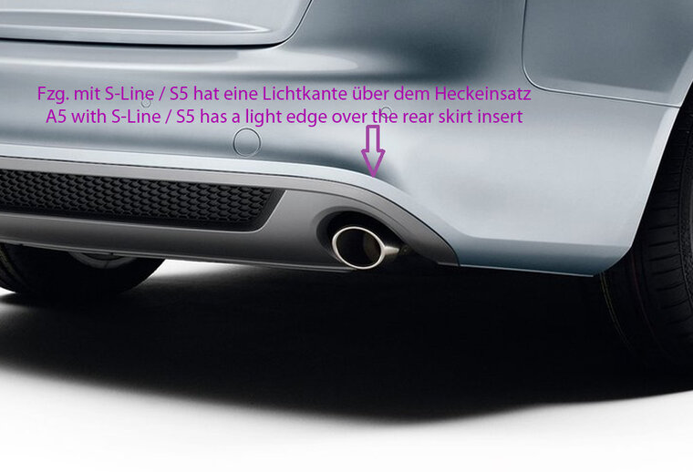 Rieger Tuning achterbumper verlenging Audi A5 / S5 [B8]