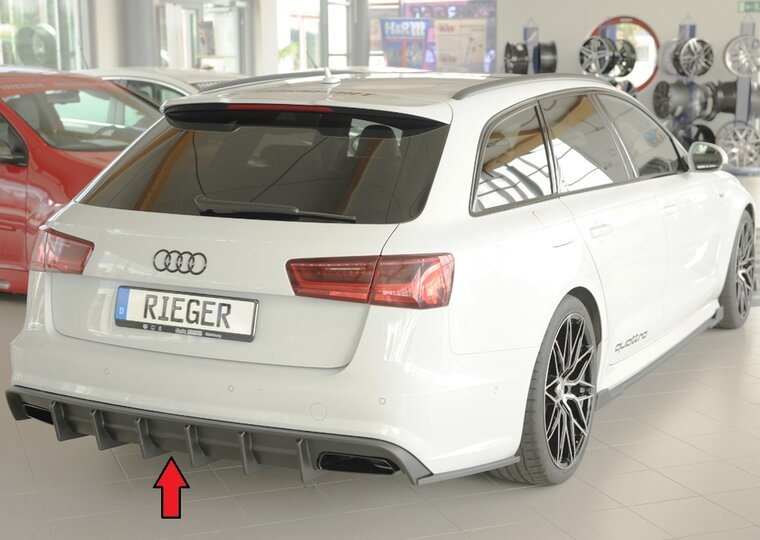 Rieger Tuning diffuser (voor auto's met trekhaak) Audi A6 / S6 [C7/4G]