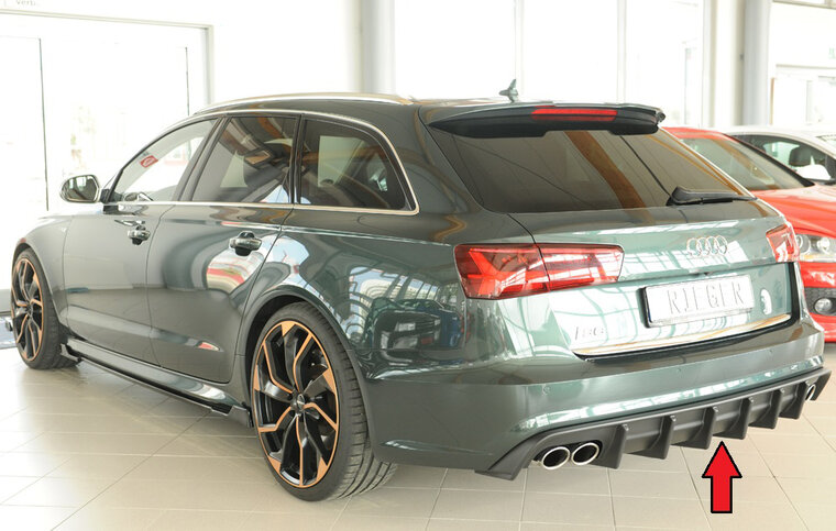 Rieger Tuning diffuser (voor auto's met trekhaak) Audi A6 / S6 [C7/4G]