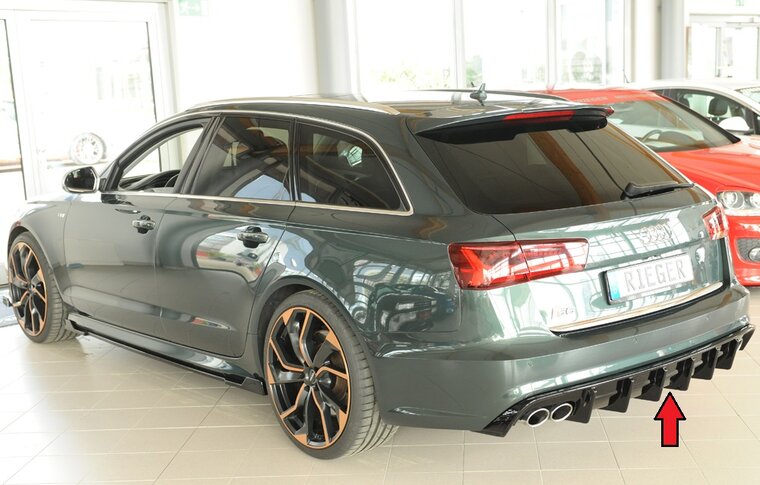 Rieger Tuning diffuser (voor auto's zonder trekhaak) Audi A6 / S6 [C7/4G]