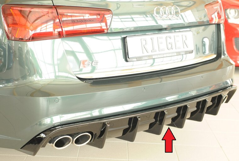 Rieger Tuning diffuser (voor auto's met trekhaak) Audi A6 / S6 [C7/4G]