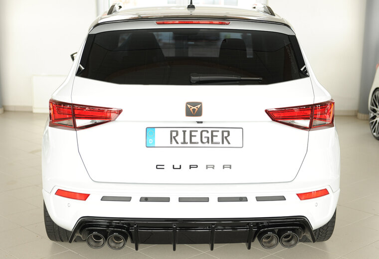 Rieger Tuning diffuser Glanzend zwart Seat Ateca Cupra voor voertuigen met originele trekhaak