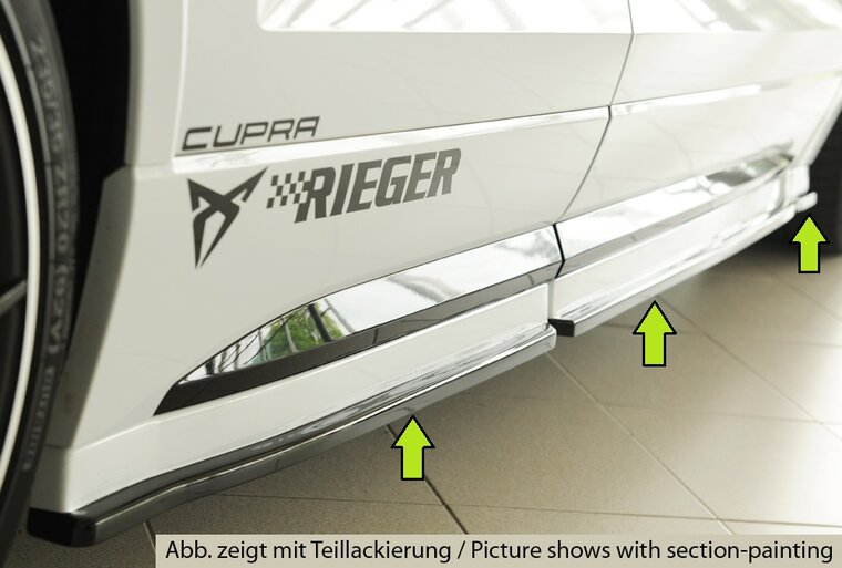Rieger Tuning sideskirt aanzetstuk (3-delig) Links Seat Ateca FR / Cupra 5FP