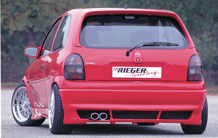 Rieger Tuning achterbumper verlenging Variante 1 Opel Corsa B