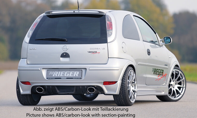Rieger Tuning achterbumper verlenging Opel Corsa C