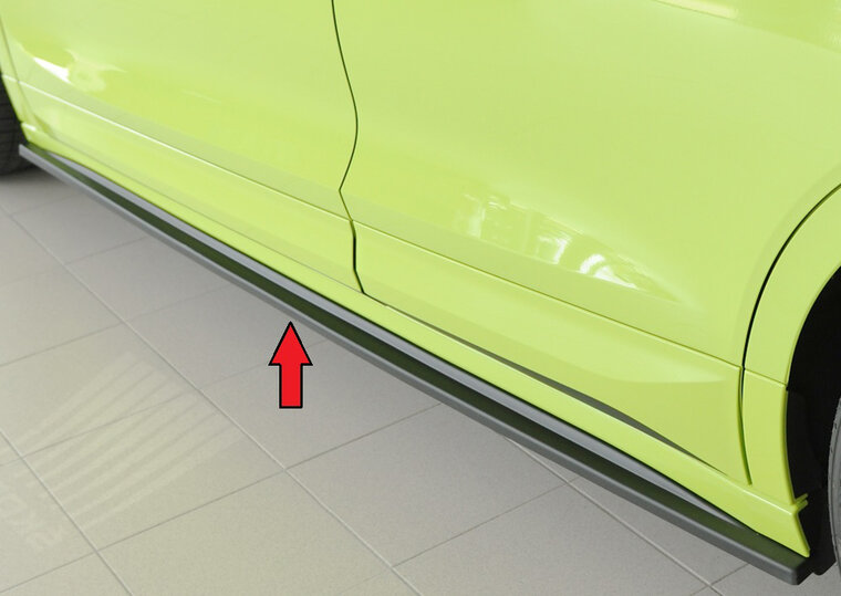 Rieger Tuning sideskirt aanzetstuk Links Skoda Enyaq iV / RS NY
