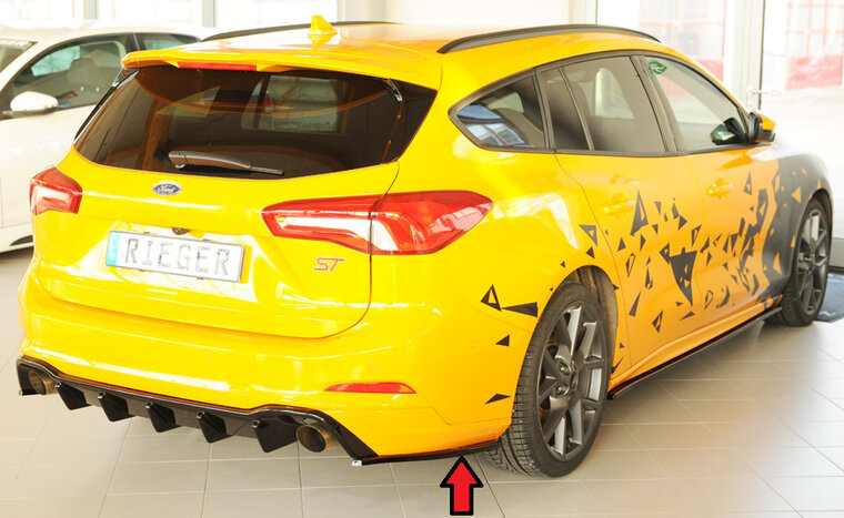 Rieger Tuning achterbumper aanzetstuk lateraal, rechts Ford Focus 4