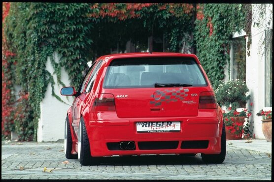 Rieger Tuning achterbumper verlenging VW Golf 4