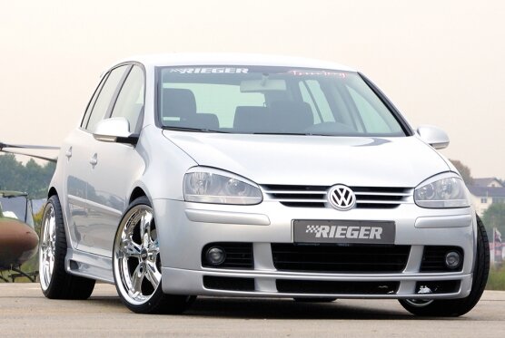 Rieger Tuning voorbumper spoiler lip VW Golf 5