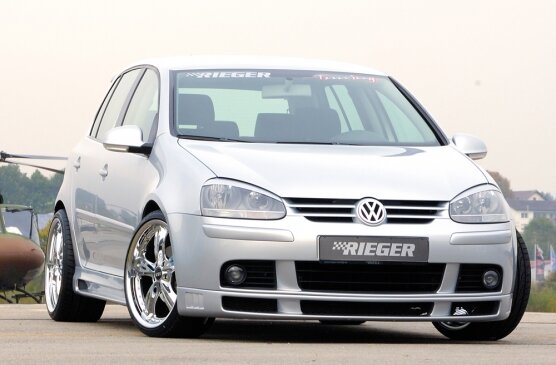 Rieger Tuning voorbumper spoiler lip VW Golf 5