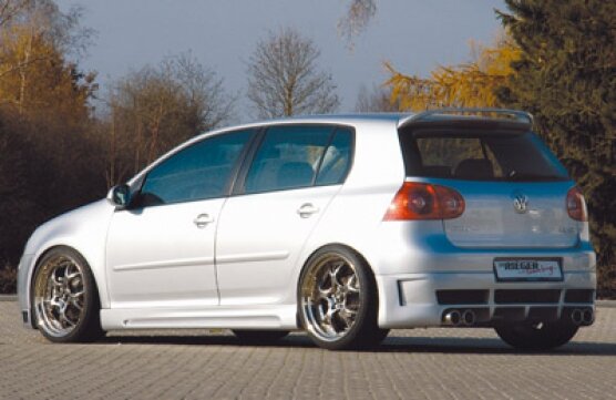 Rieger Tuning achterbumper verlenging VW Golf 5