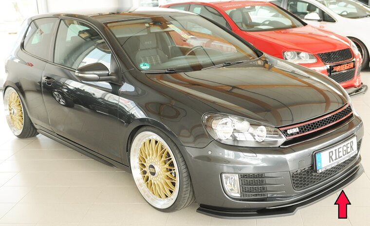 Rieger Tuning voorsplitter alleen voor GTI/GTD VW Golf 6