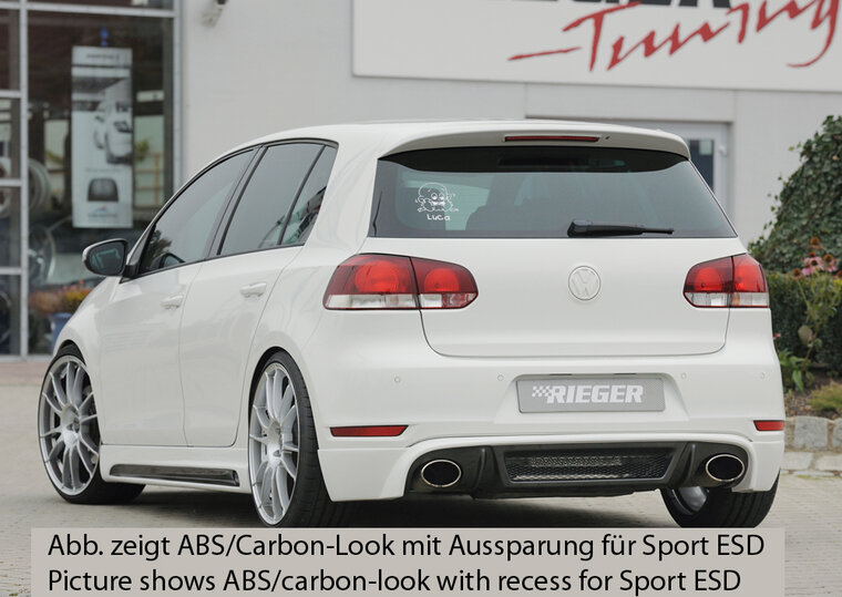 Rieger Tuning achterbumper verlenging VW Golf 6