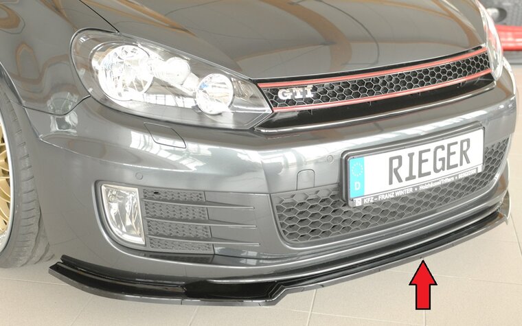 Rieger Tuning voorsplitter alleen voor GTI/GTD VW Golf 6