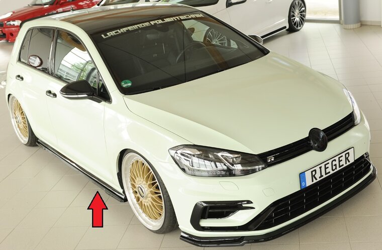 Rieger Tuning sideskirt aanzetstuk Rechts VW Golf 7