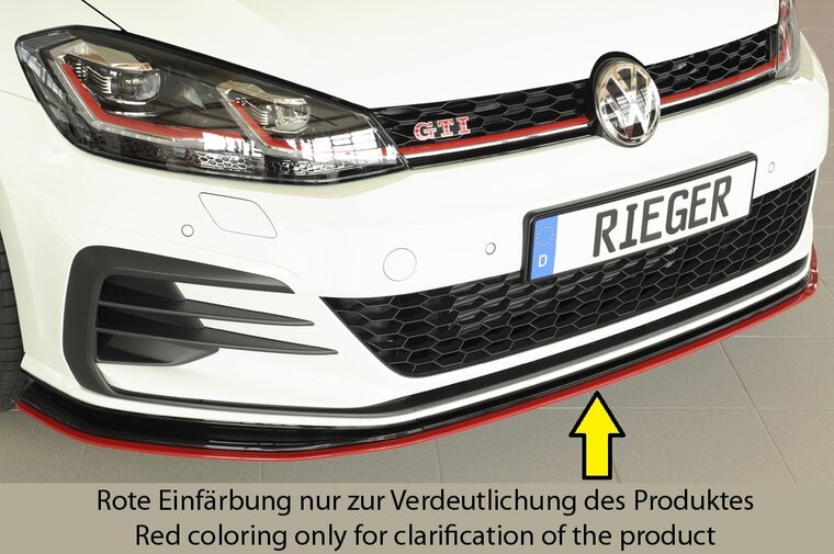 Rieger Tuning voorsplitter alleen voor GTI - TCR VW Golf 7