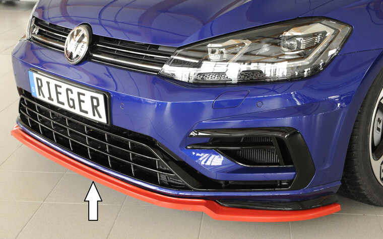 Rieger Tuning voorsplitter alleen voor R / R-Line VW Golf 7