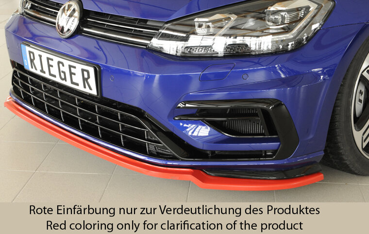 Rieger Tuning voorsplitter alleen voor R / R-Line VW Golf 7