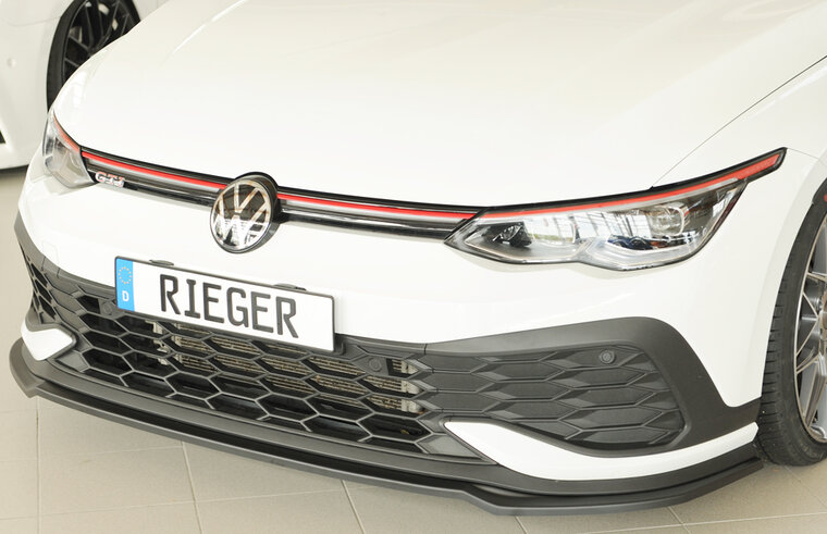 Rieger Tuning voorsplitter alleen voor GTI Clubsport VW Golf 8
