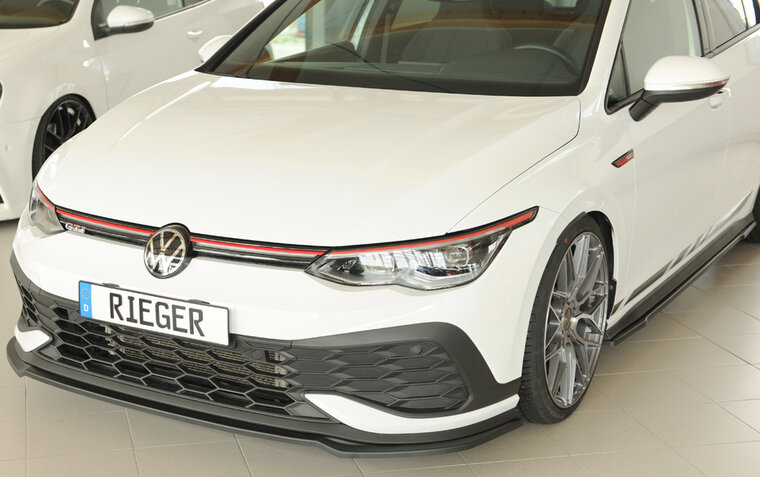 Rieger Tuning voorsplitter alleen voor GTI Clubsport VW Golf 8