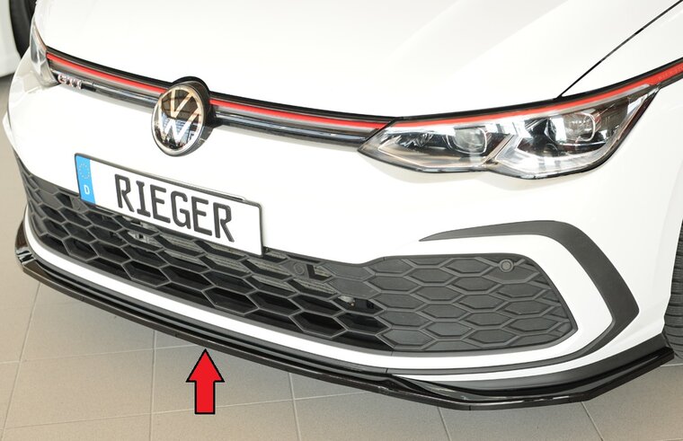 Rieger Tuning voorsplitter alleen voor GTI/GTD/GTE VW Golf 8