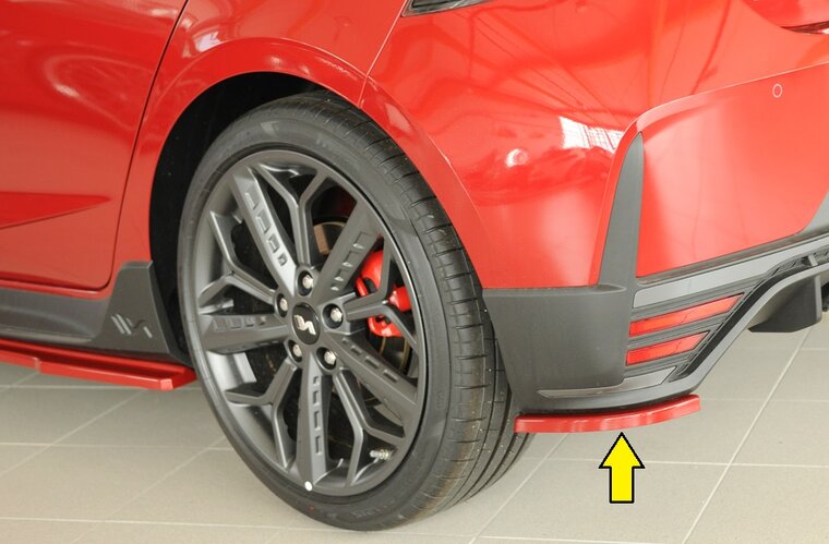 Rieger Tuning achterbumper aanzetstuk lateraal, links Hyundai i20N