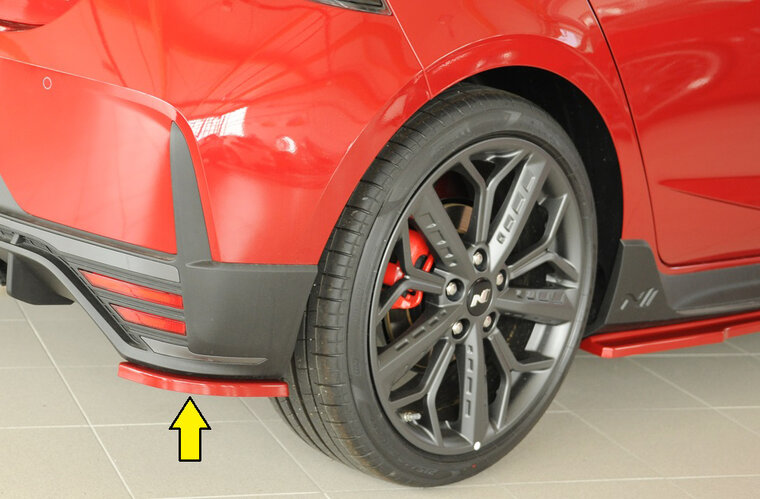 Rieger Tuning achterbumper aanzetstuk lateraal, rechts Hyundai i20N