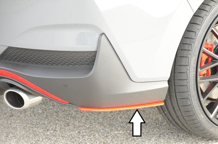 Rieger Tuning achterbumper aanzetstuk lateraal, rechts Hyundai i30 N