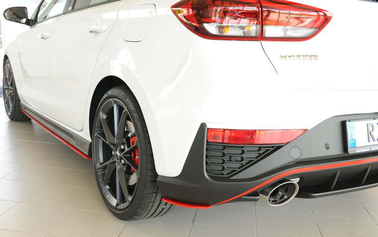 Rieger Tuning achterbumper aanzetstuk lateraal, links Hyundai i30 N