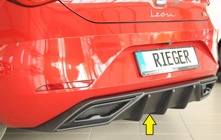 Rieger Tuning diffuser voor originele uitlaatdemper Seat Leon KL