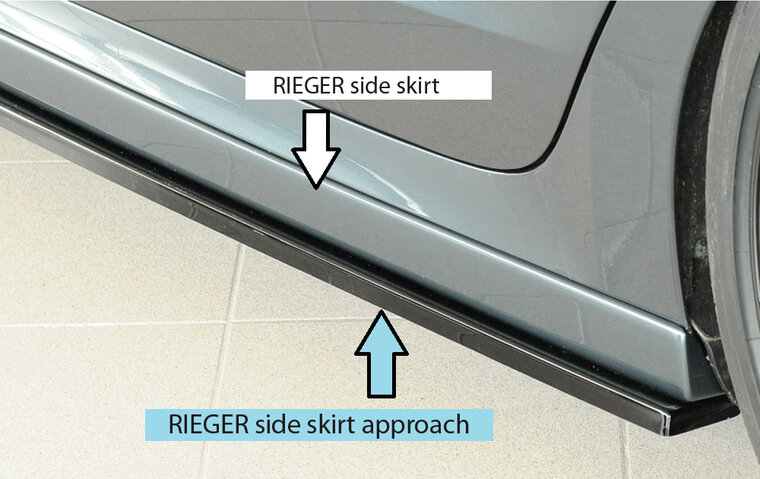Rieger Tuning sideskirt aanzetstuk Links Skoda Octavia NX