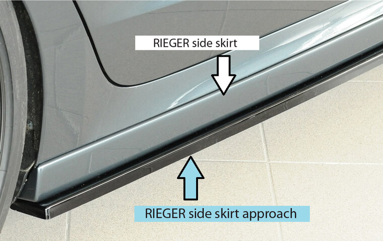 Rieger Tuning sideskirt aanzetstuk Rechts Skoda Octavia NX