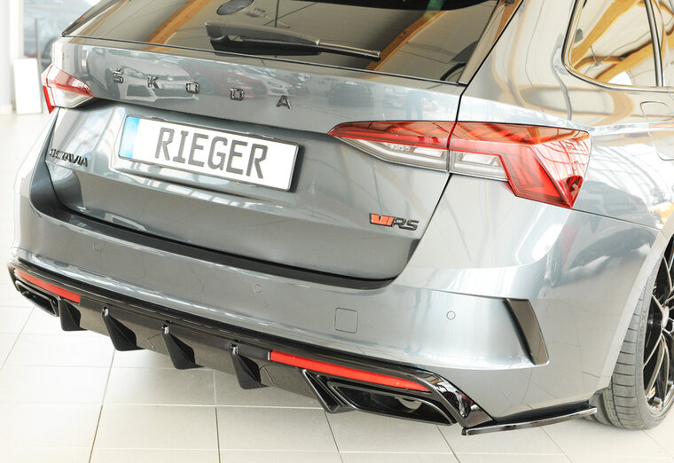 Rieger Tuning achterbumper aanzetstuk lateraal, links Skoda Octavia RS NX