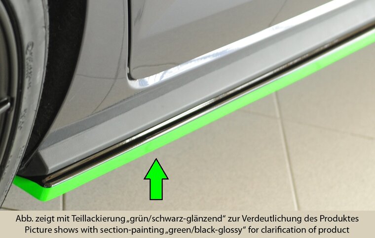Rieger Tuning sideskirt aanzetstuk Rechts VW Polo (AW)