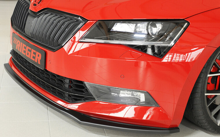 Rieger Tuning voorsplitter Skoda Superb III 3T/3V