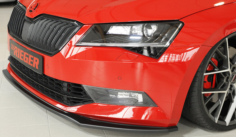 Rieger Tuning voorsplitter Skoda Superb III 3T/3V