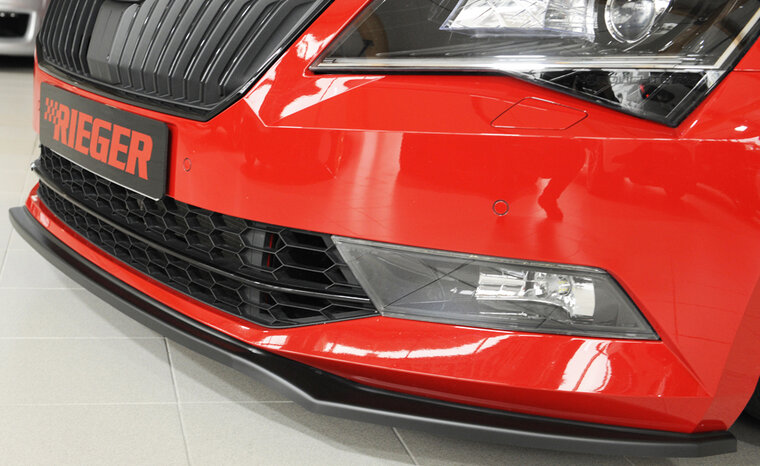 Rieger Tuning voorsplitter Skoda Superb III 3T/3V