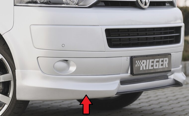 Rieger Tuning voorspoiler lip VW Transporter T5