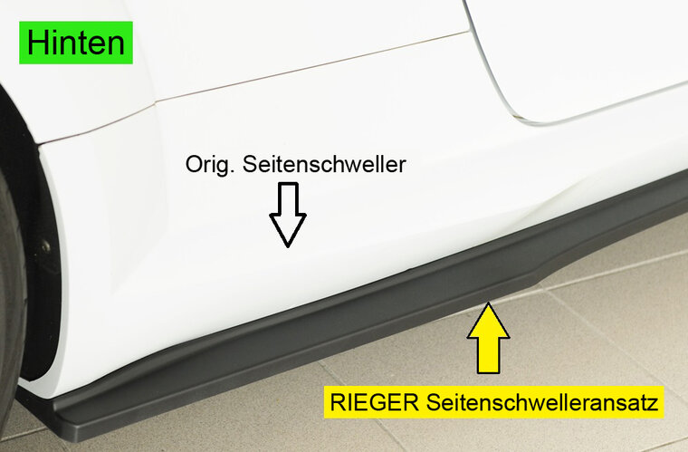 Rieger Tuning sideskirt aanzetstuk Rechts Audi TT / TTS / TTRS [8J]