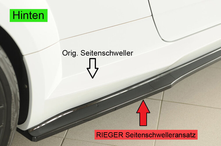 Rieger Tuning sideskirt aanzetstuk Rechts Audi TT / TTS / TTRS [8J]