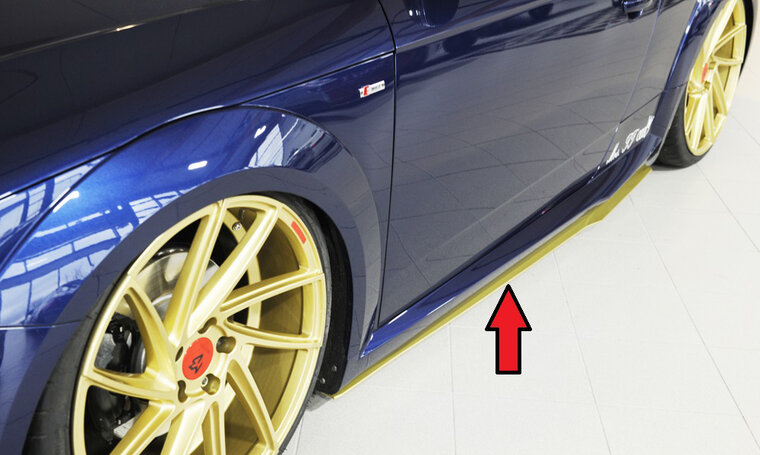 Rieger Tuning sideskirt aanzetstuk Links Audi TT / TTS / TTRS [8J]