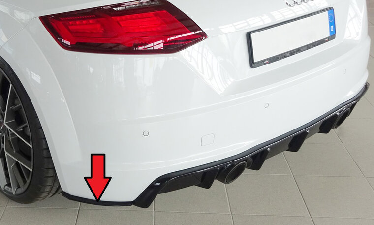 Rieger Tuning achterbumper aanzetstuk lateraal, links Audi TT / TTS [8J]