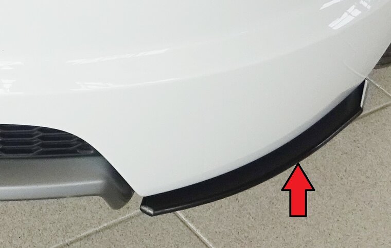 Rieger Tuning achterbumper aanzetstuk lateraal, rechts Audi TT / TTS [8J]
