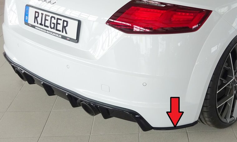 Rieger Tuning achterbumper aanzetstuk lateraal, rechts Audi TT / TTS [8J]
