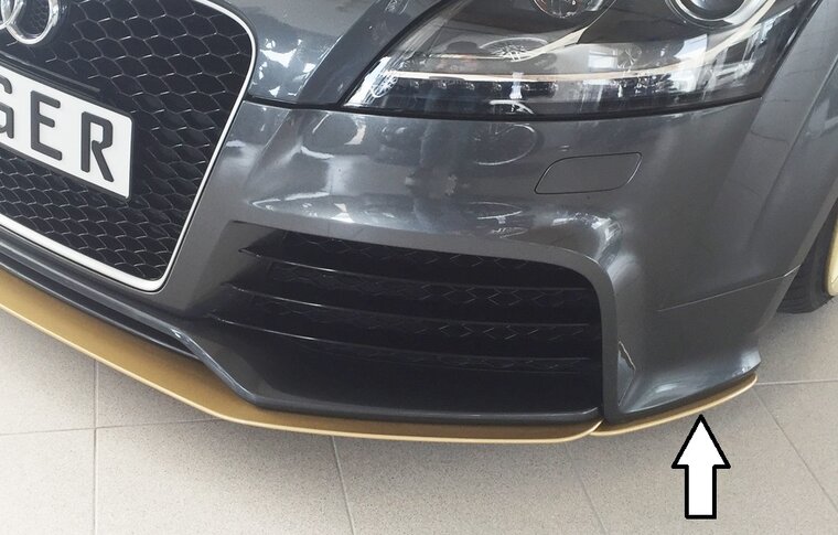 Rieger Tuning splitter lateraal, links Audi TTRS [8J]