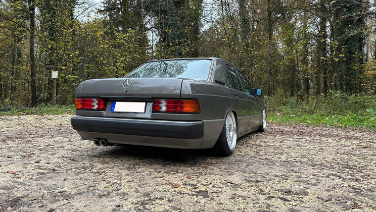 Fox Sportuitlaat Mercedes 190 W201 achterdemper - 2x76 Type 25