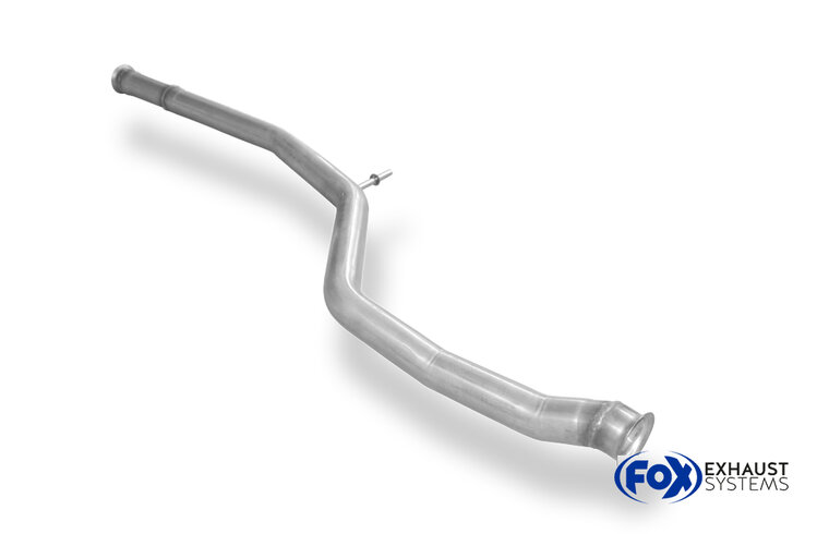 Fox Sportuitlaat Vervangingspijp voor de voordemper van de Peugeot 206 S16/ 206cc S16 met tulpvormige aansluiting naar de katalysator.